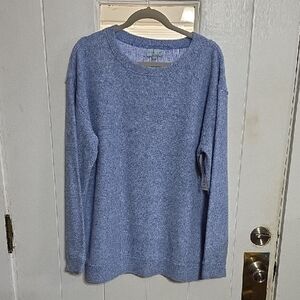 NWT Boxercraft Womens Adult Cotton Crew Blue Sweatshirt/Sweater Comfy Soft Sz XL